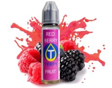 Flasche mit red jam liquid für e-Zigarette mit dem Geschmack von roten Früchten