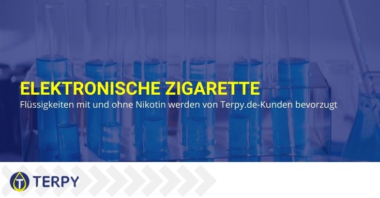 Flüssigkeiten mit und ohne Nikotin für E-Zigaretten, bevorzugt von Terpi.de-Kunden