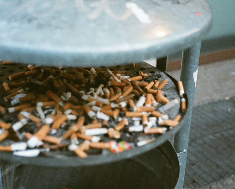 Die Zersetzung von Zigarettenkippen
