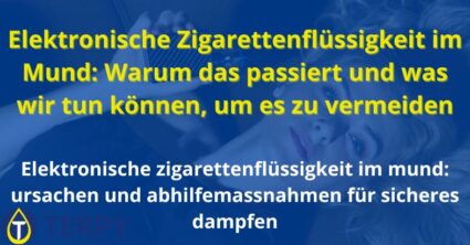 Elektronische Zigarettenflüssigkeit im Mund