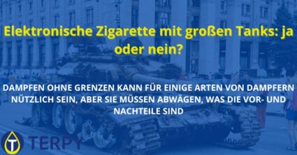 Elektronische Zigarette mit großen Tanks