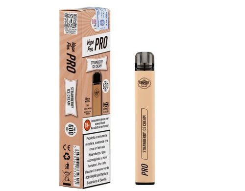 Verpackung der Dinner Lady Vape Pen Einweg-E-Zigarette mit Blaubeer-Eisgeschmack